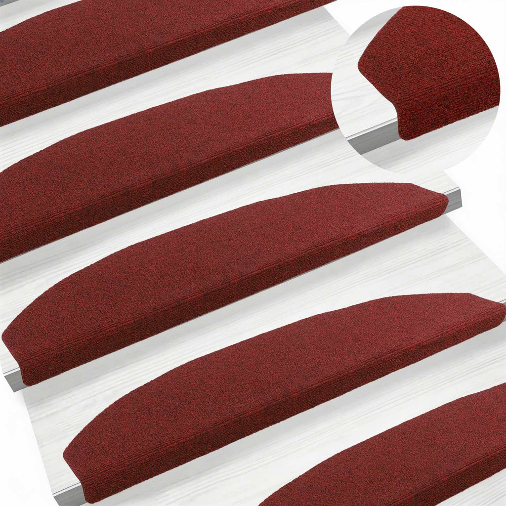 Selbstklebende Treppenschoner Halbkreis 15 pcs Bordeauxrot