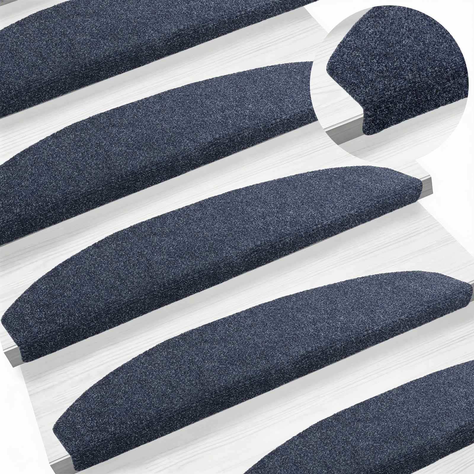 Selbstklebende Treppenschoner 15 pcs Blau 80 x 24,5 x 3,5 cm