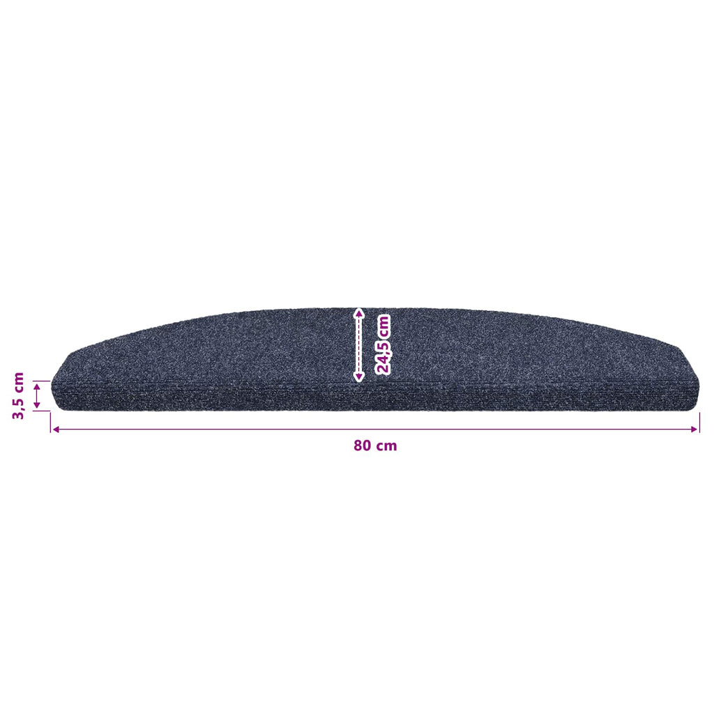 Selbstklebende Treppenschoner 15 pcs Blau 80 x 24,5 x 3,5 cm