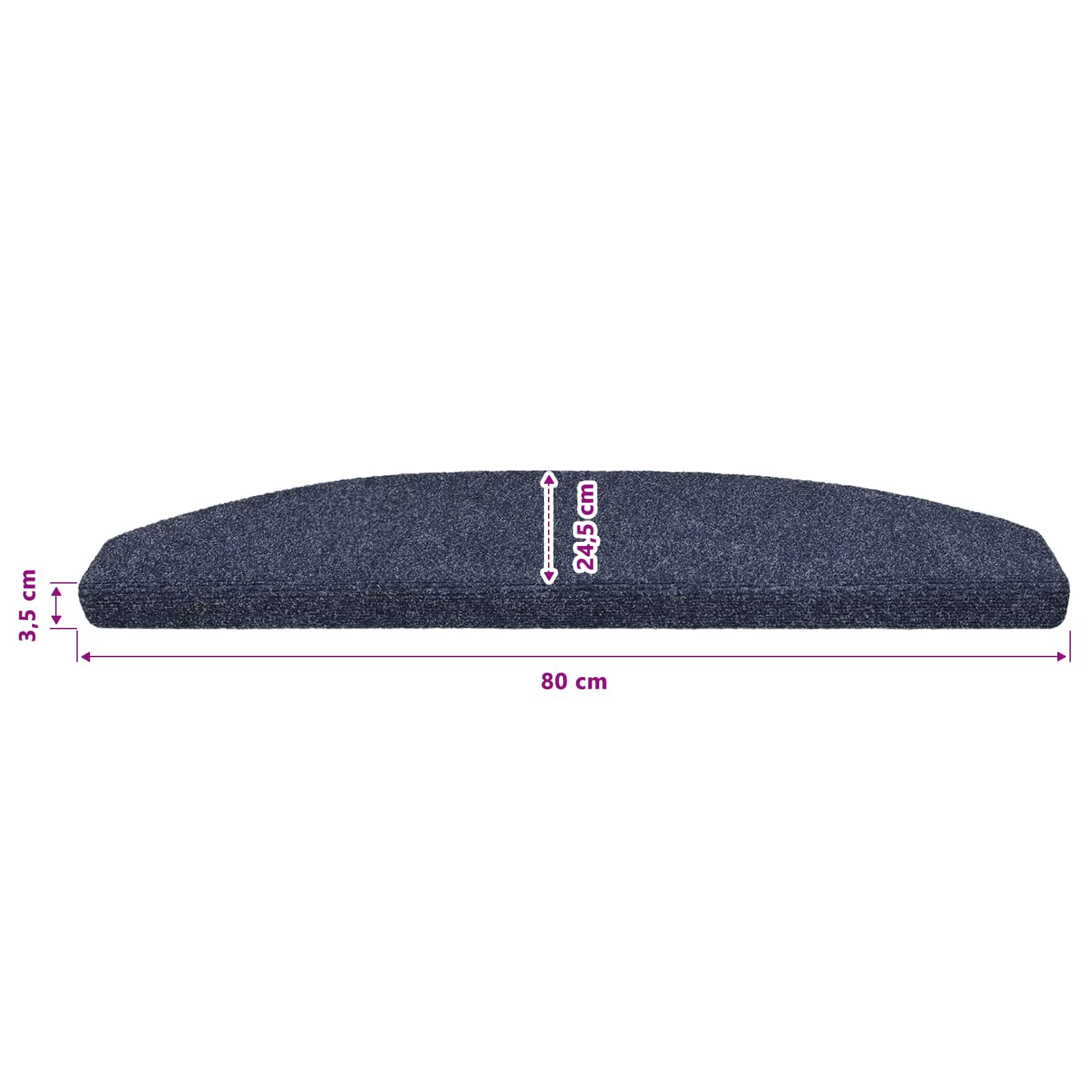 Selbstklebende Treppenschoner 15 pcs Blau 80 x 24,5 x 3,5 cm