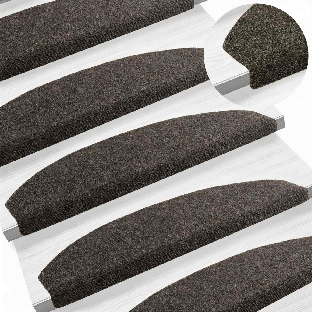 Selbstklebende Treppenschoner Halbkreis 15 pcs Anthrazit