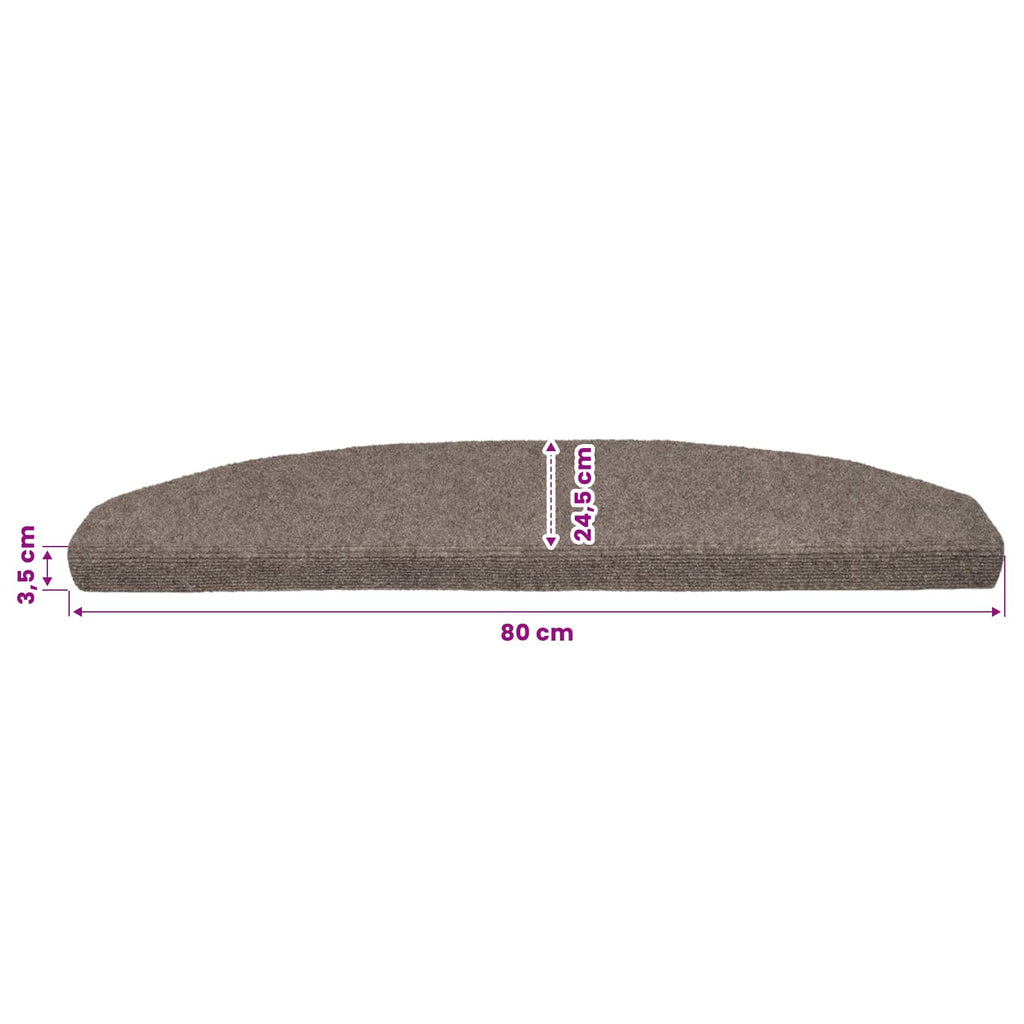 Selbstklebende Treppenschoner 15 pcs Mokka 80 x 24,5 x 3,5 cm