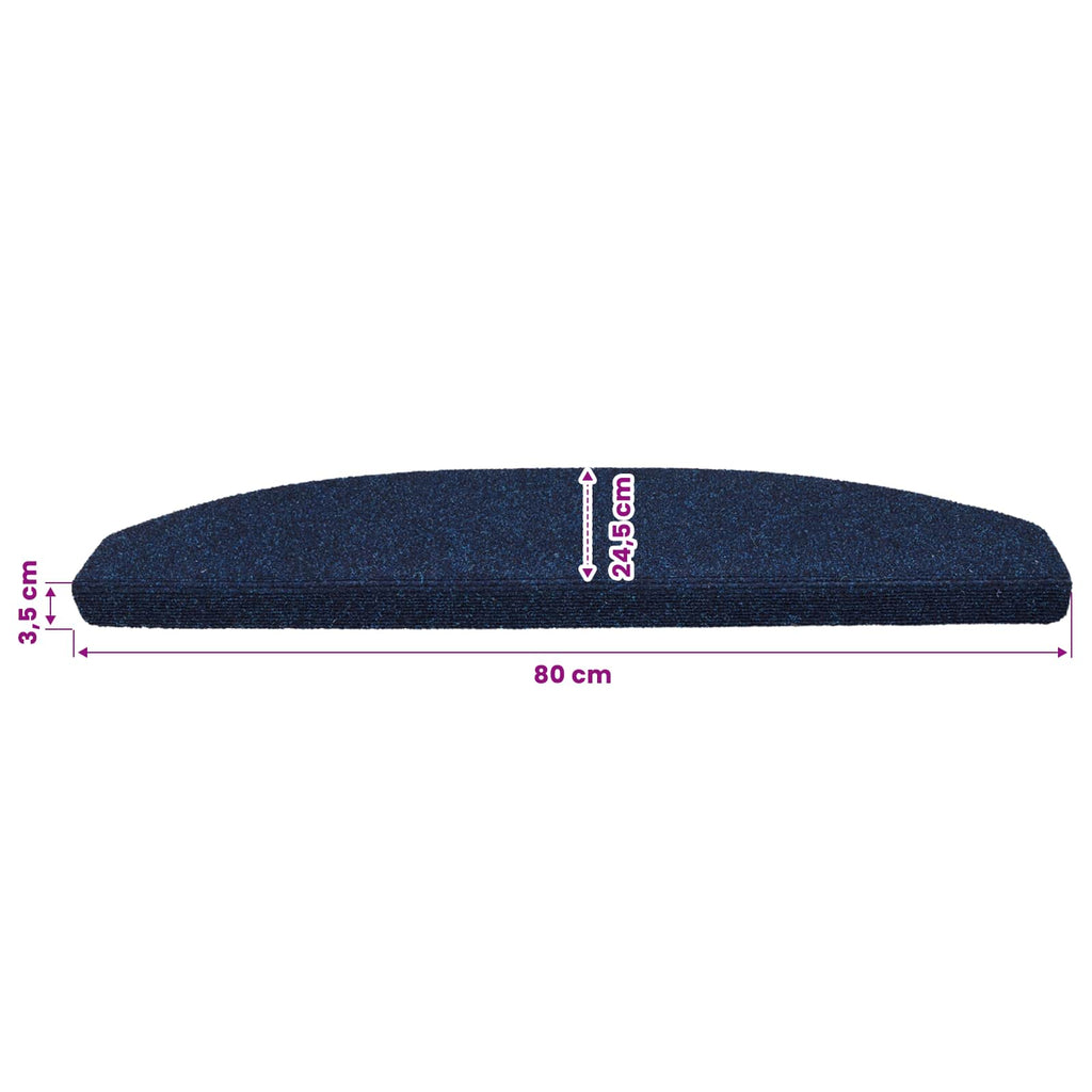 Selbstklebende Treppenschoner Halbkreis 15 pcs Marineblau
