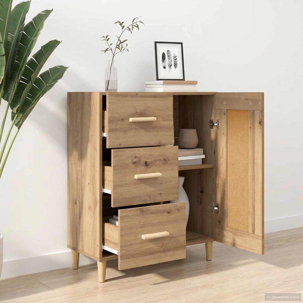 Sideboard Artisan-Eiche 69,5 x 34 x 90 cm Holzwerkstoff