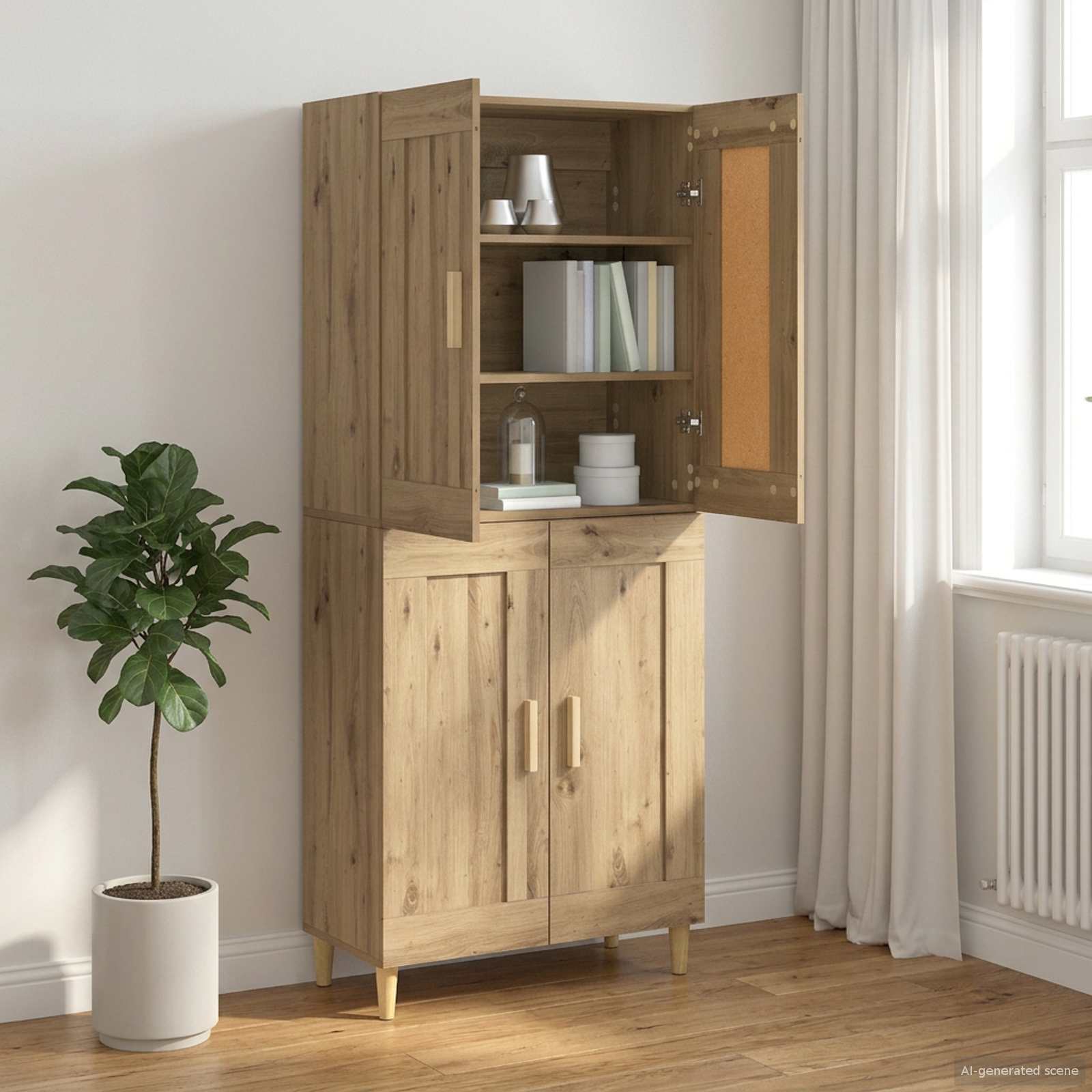 Sideboard Artisan-Eiche 69,5 x 34 x 90 cm Holzwerkstoff