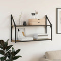 Wandregal Wandhalterung Artisan-Eiche 80 x 21 x 51 cm Metall PB