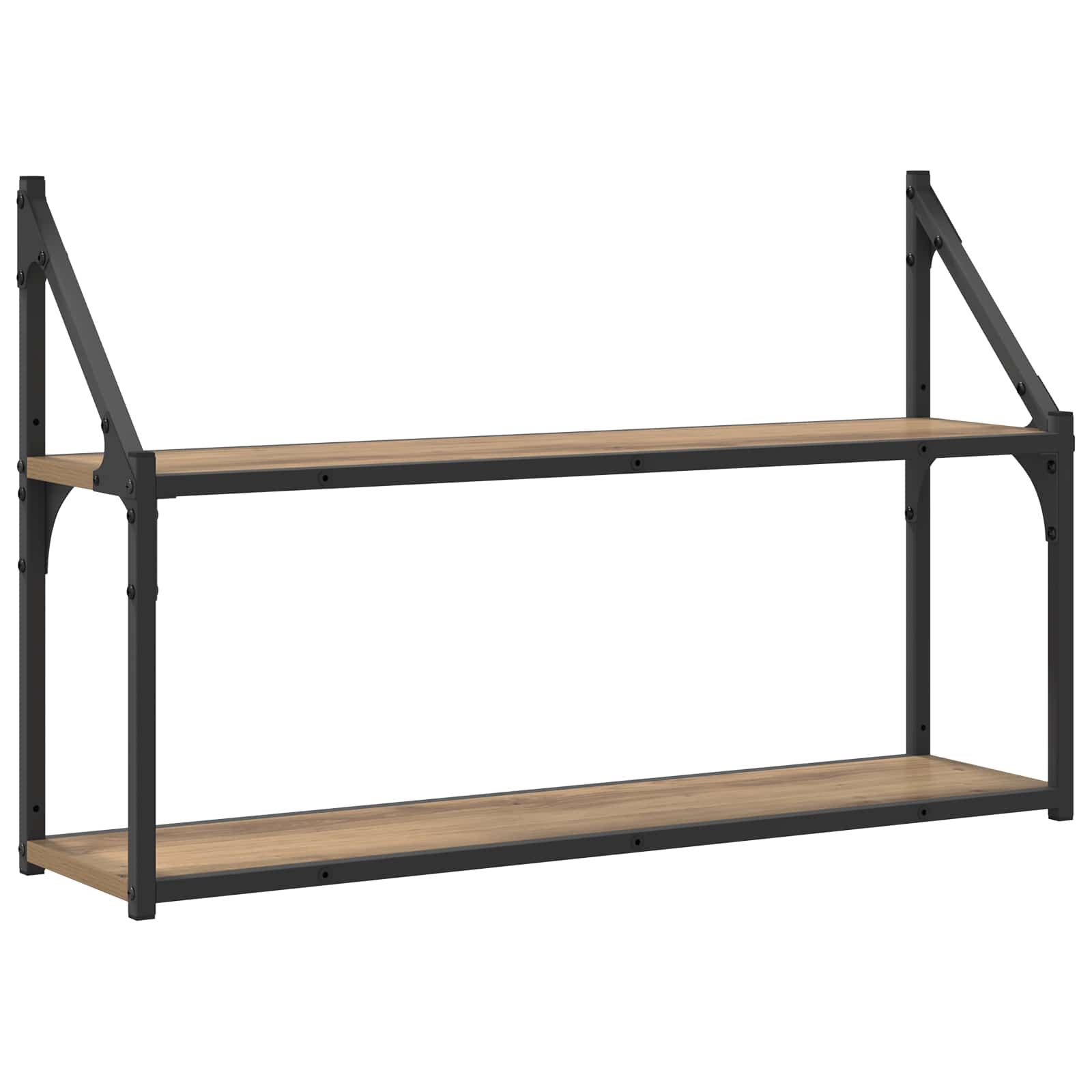 Wandregal Wandhalterung Artisan-Eiche 80 x 21 x 51 cm Metall PB