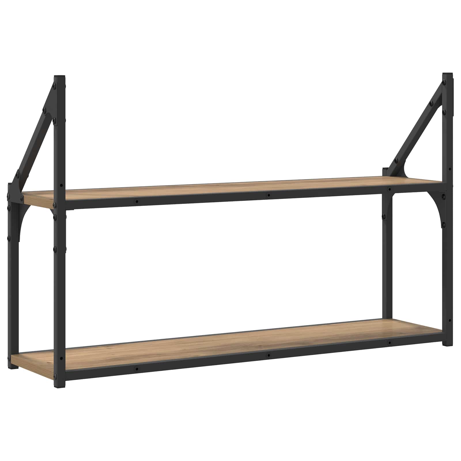 Wandregal Wandhalterung Artisan-Eiche 80 x 21 x 51 cm Metall PB