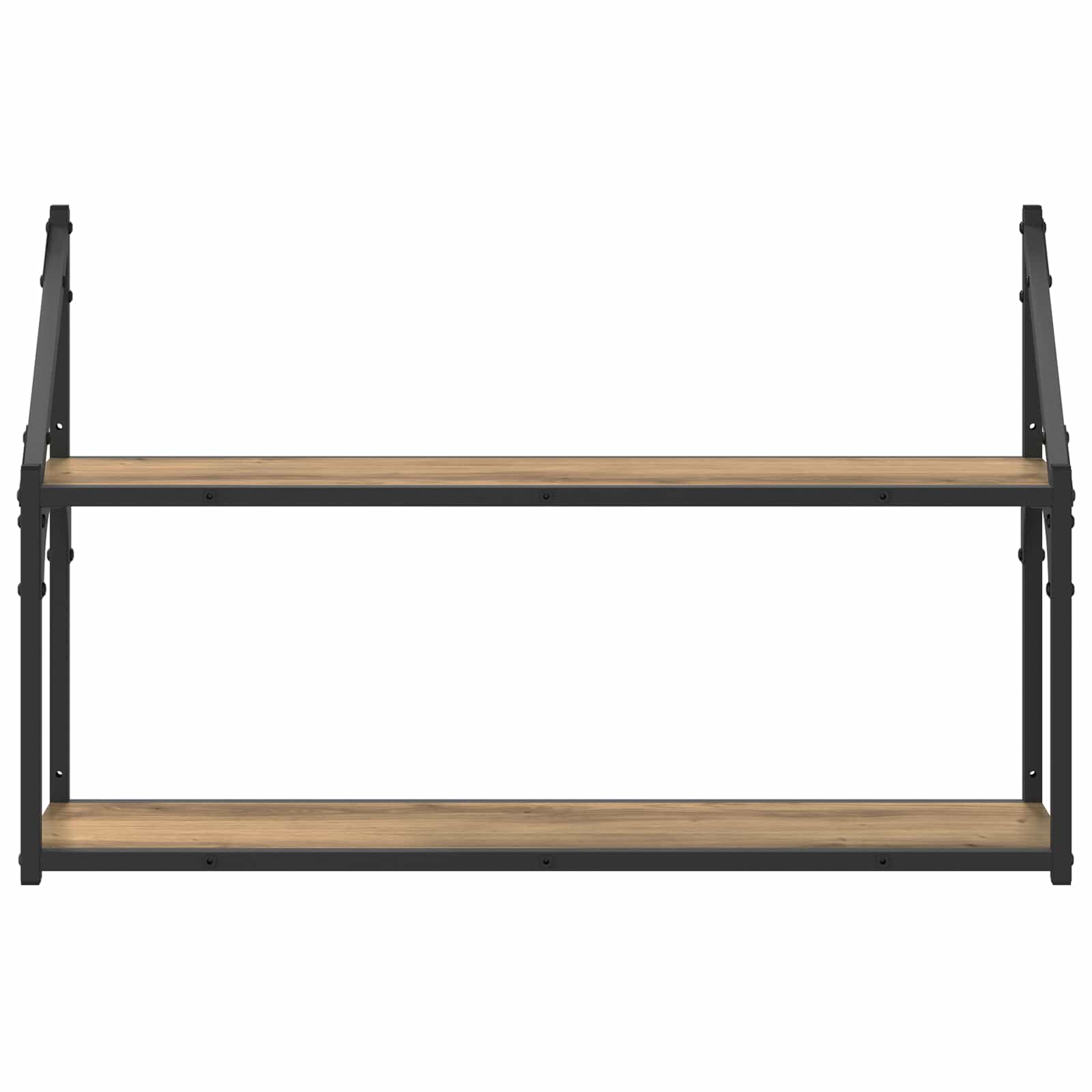 Wandregal Wandhalterung Artisan-Eiche 80 x 21 x 51 cm Metall PB