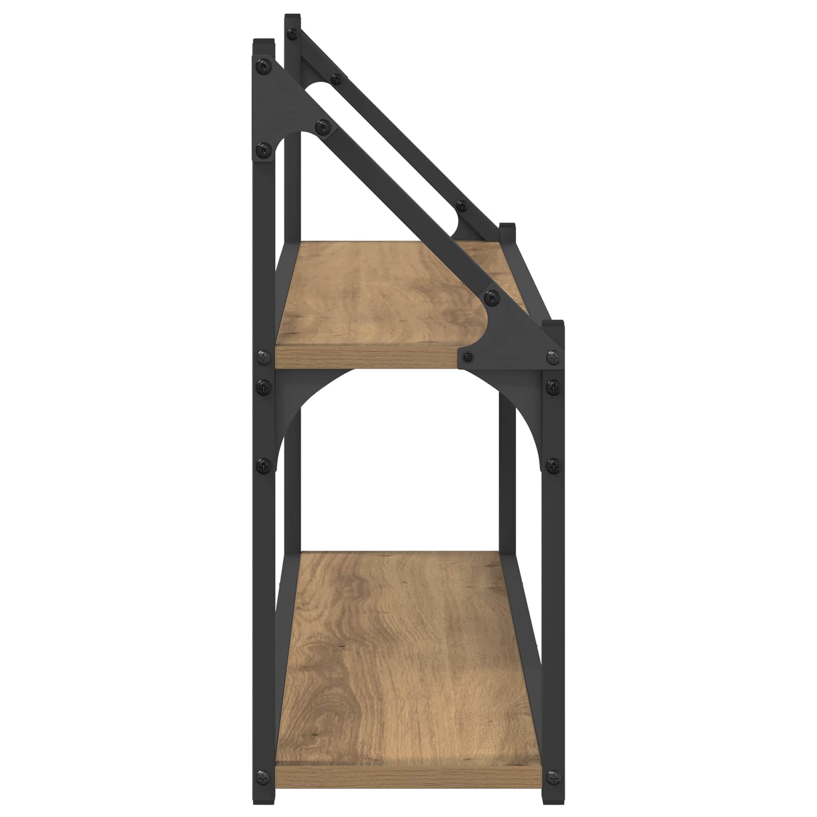 Wandregal Wandhalterung Artisan-Eiche 80 x 21 x 51 cm Metall PB