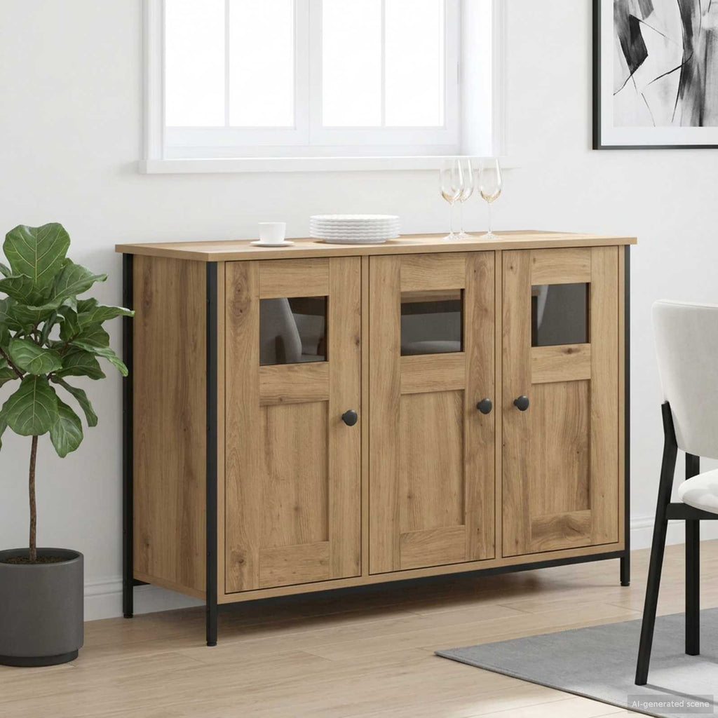 Sideboard Artisan-Eiche 100 x 35 x 70 cm Holzwerkstoff