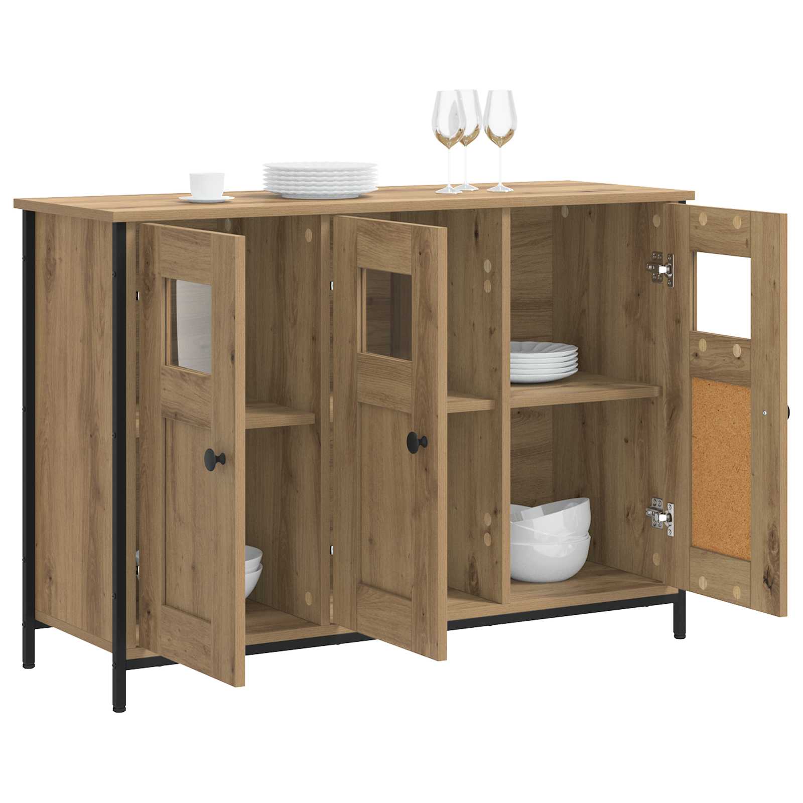Sideboard Artisan-Eiche 100 x 35 x 70 cm Holzwerkstoff