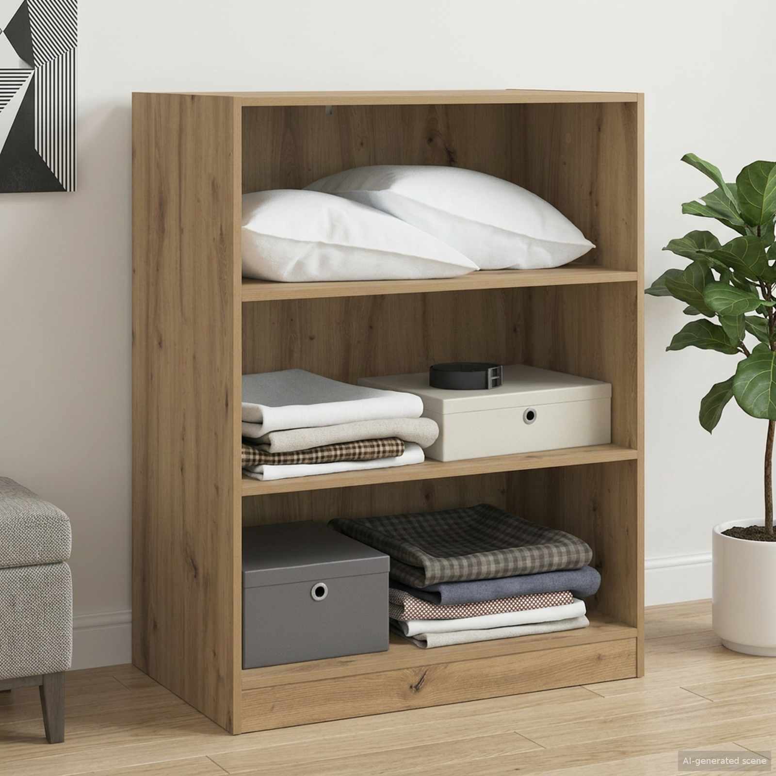 Kleiderschrank mit Regal Artisan-Eiche 77 x 48 x 102 cm PB