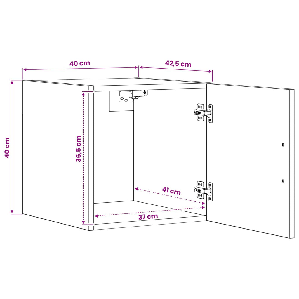 Wandschrank Artisan-Eiche 40 x 42,5 x 40 cm PB