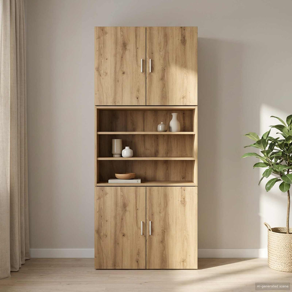 Wandschrank Artisan-Eiche 80 x 42,5 x 64 cm Holzwerkstoff