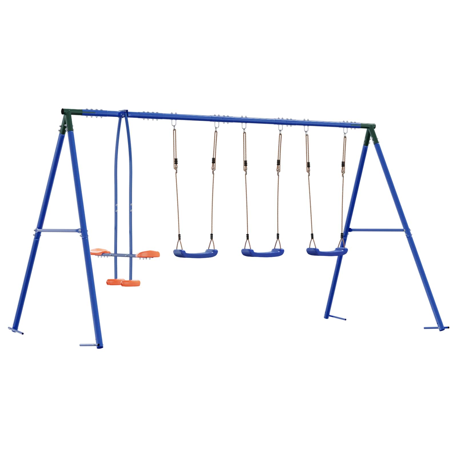 Outdoor Schaukelset Mehrfarbig 330 x 185 x 185 cm Stahl und PE