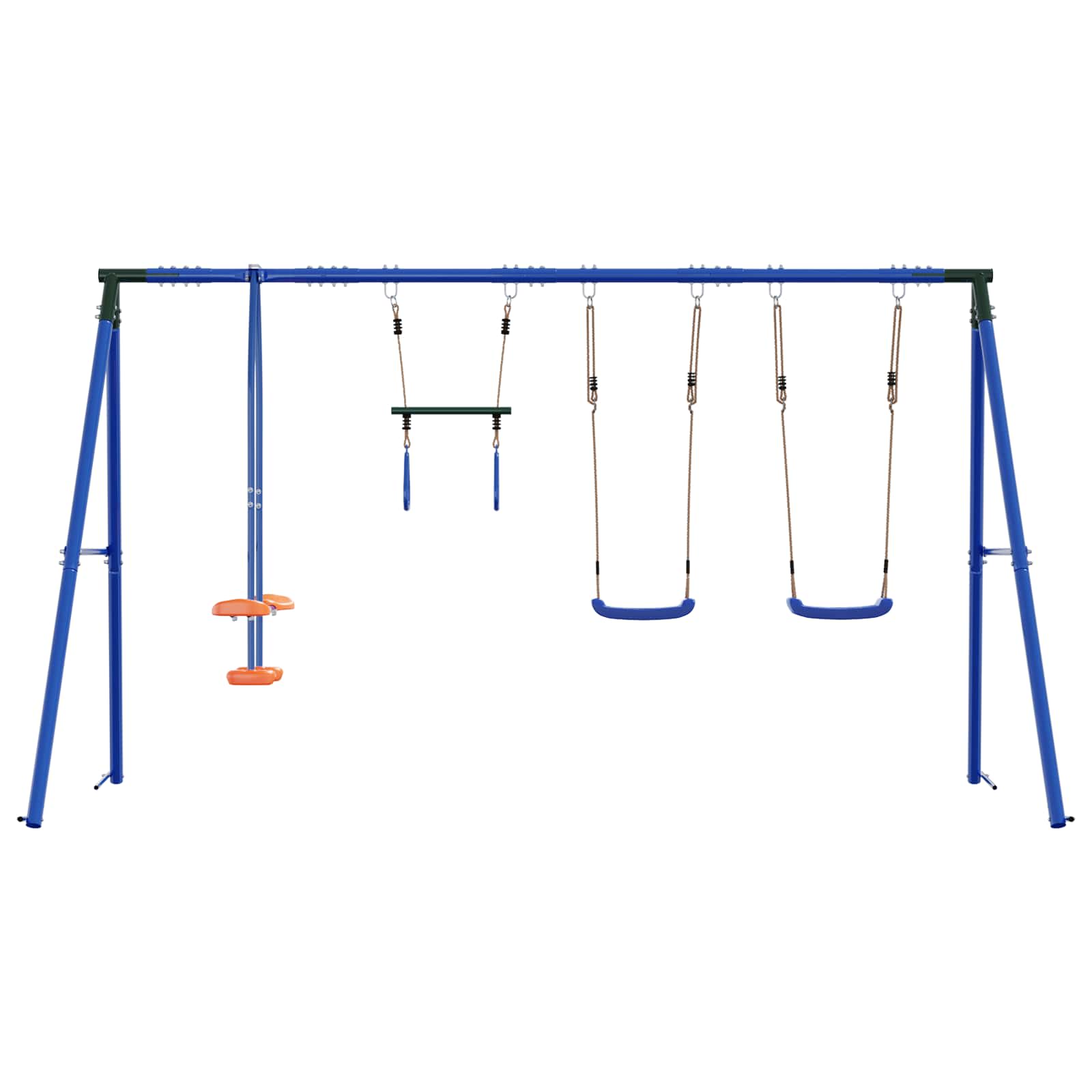 Outdoor Schaukelset Mehrfarbig 330 x 185 x 185 cm Stahl und PE