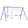 Outdoor Schaukelset Mehrfarbig 330 x 185 x 185 cm Stahl und PE