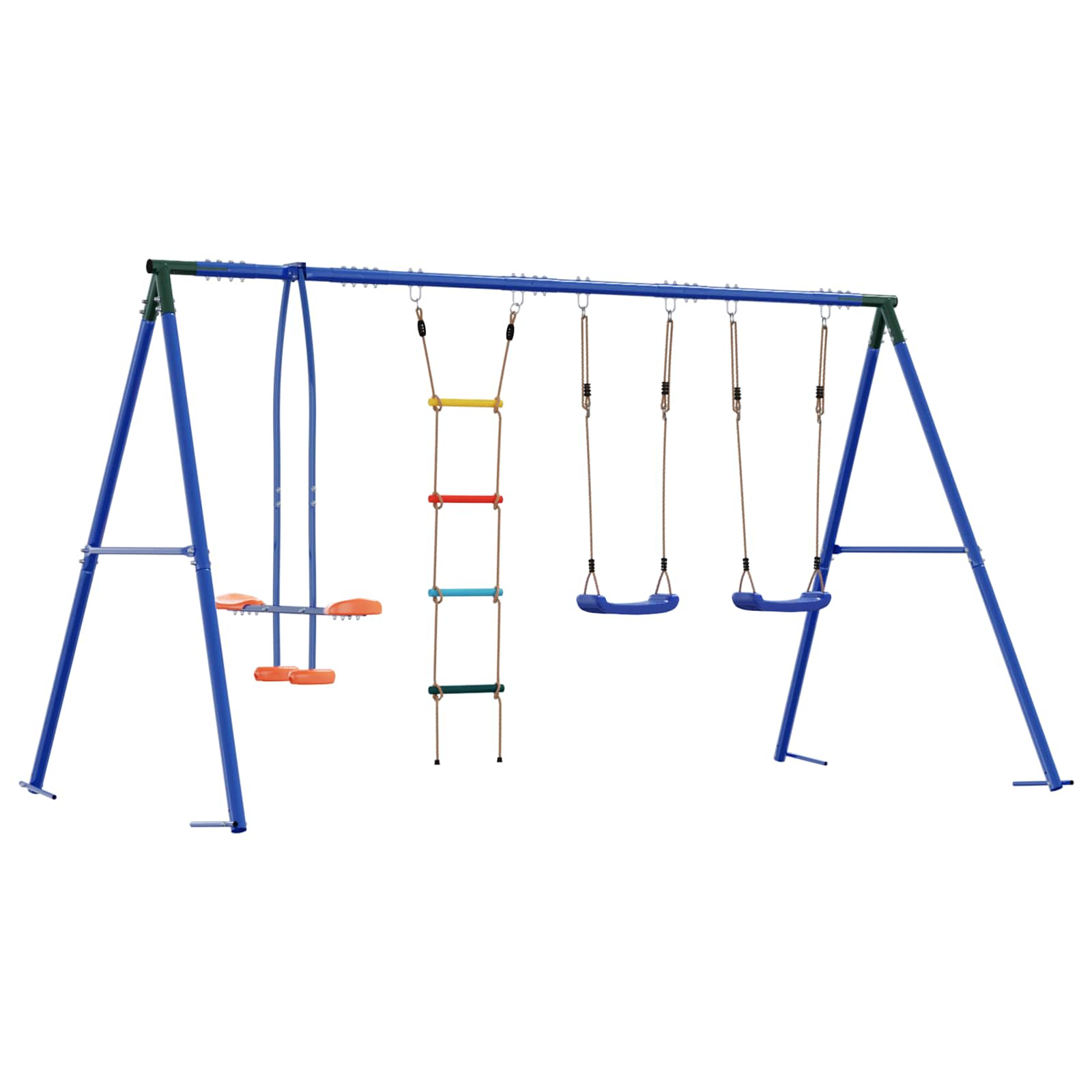 Outdoor Schaukelset Mehrfarbig 330 x 185 x 185 cm Stahl und PE