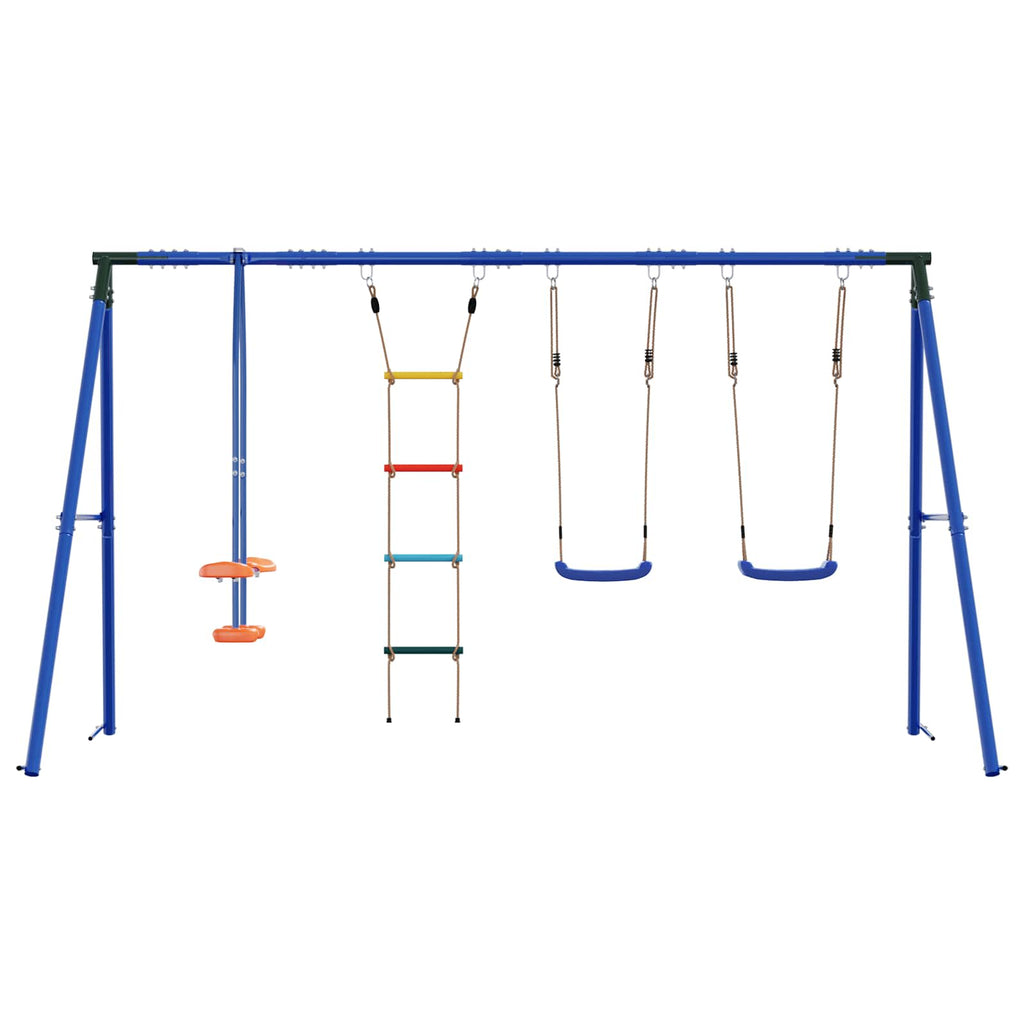 Outdoor Schaukelset Mehrfarbig 330 x 185 x 185 cm Stahl und PE