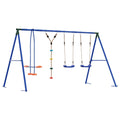Outdoor Schaukelset Mehrfarbig 330 x 185 x 185 cm Stahl und PE