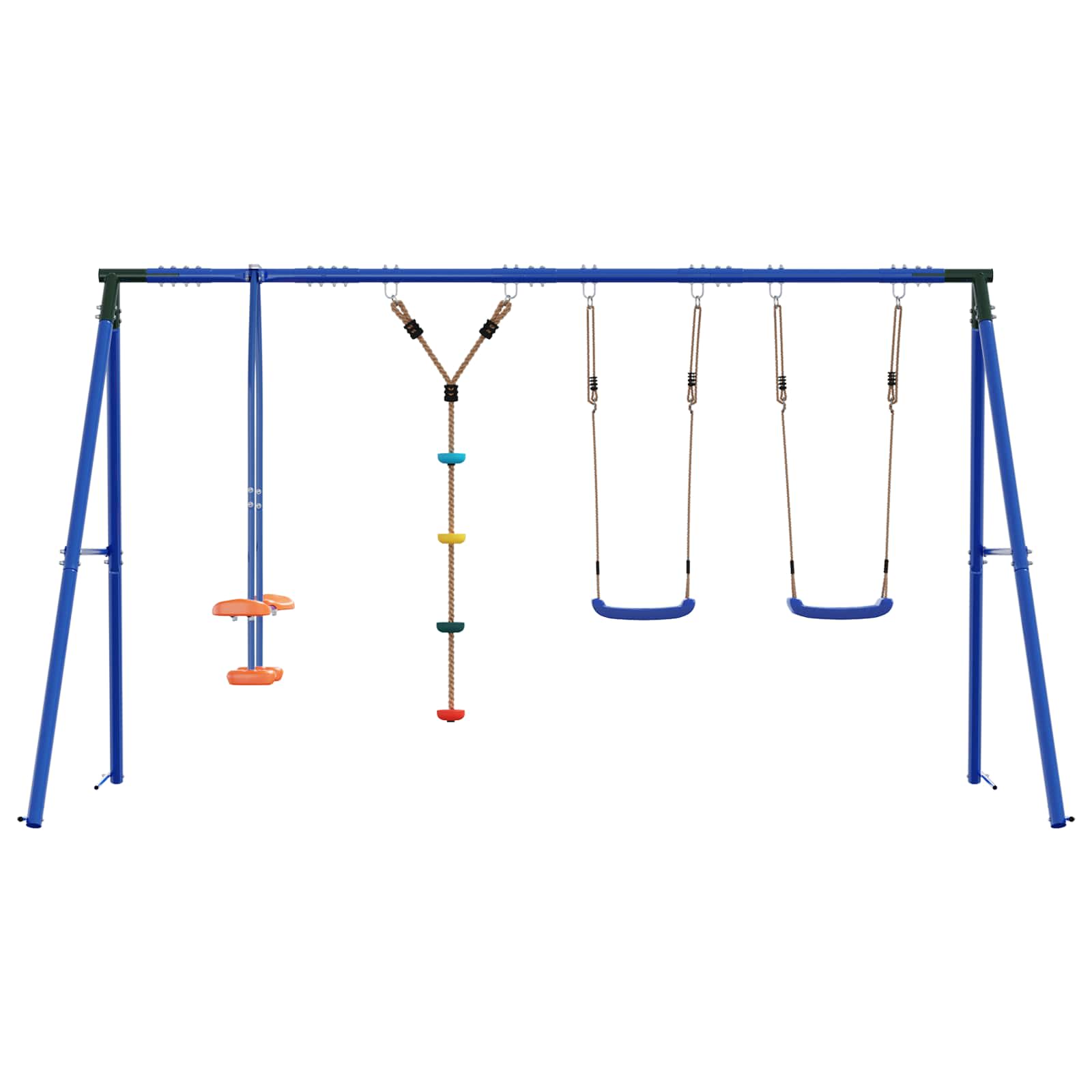 Outdoor Schaukelset Mehrfarbig 330 x 185 x 185 cm Stahl und PE