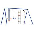 Outdoor Schaukelset Mehrfarbig 330 x 185 x 185 cm Stahl und PE
