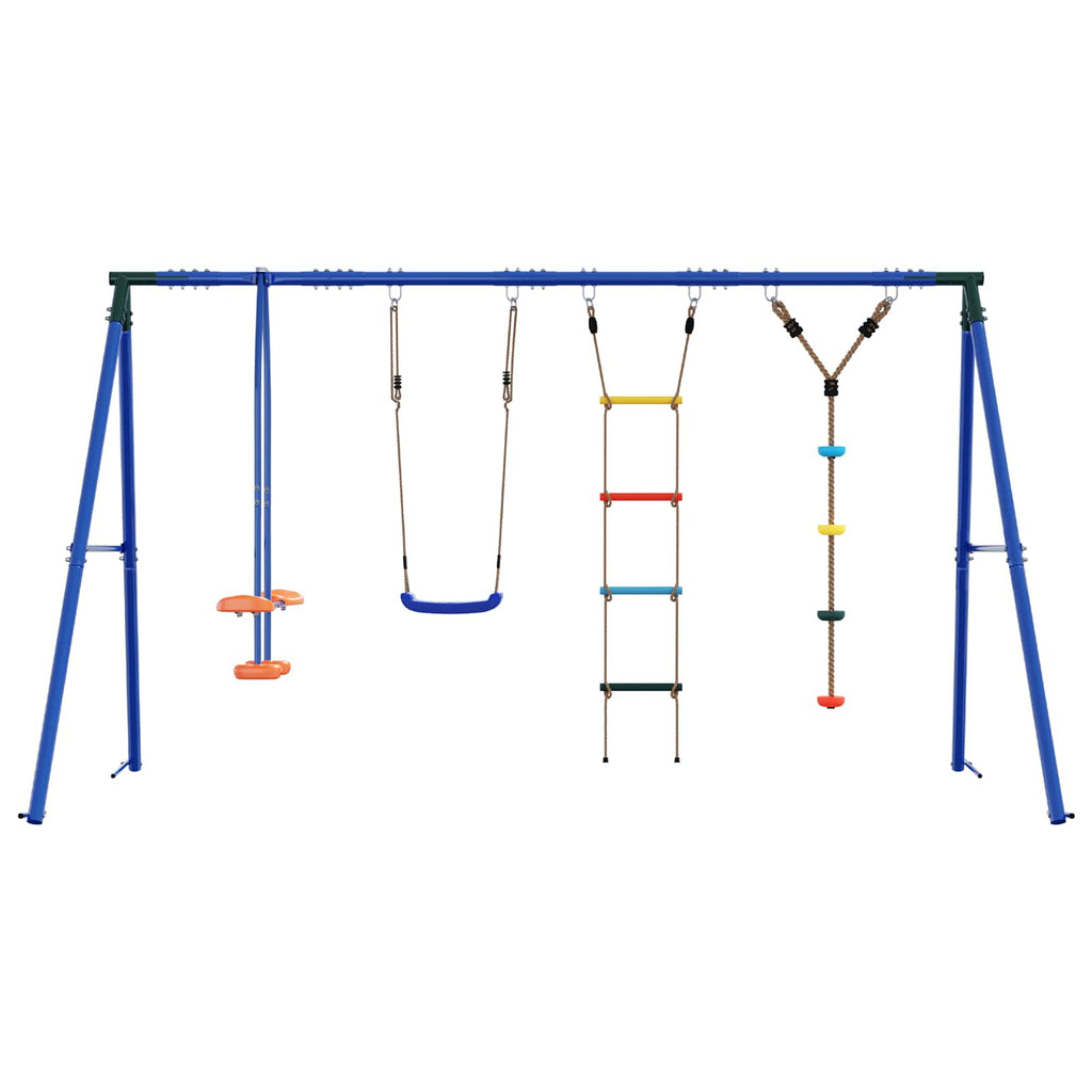 Outdoor Schaukelset Mehrfarbig 330 x 185 x 185 cm Stahl und PE