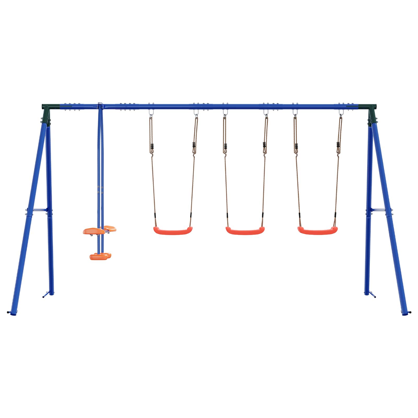 Outdoor Schaukelset Mehrfarbig 330 x 185 x 185 cm Stahl und PE