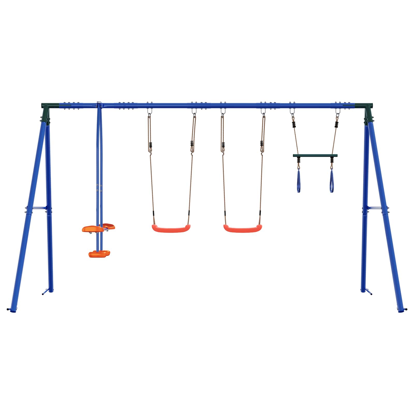 Outdoor Schaukelset Mehrfarbig 330 x 185 x 185 cm Stahl und PE