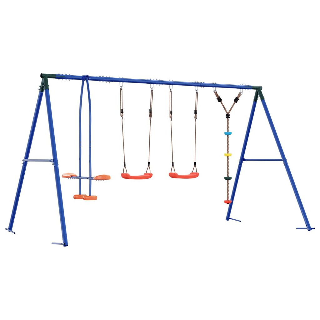Outdoor Schaukelset Mehrfarbig 330 x 185 x 185 cm Stahl und PE