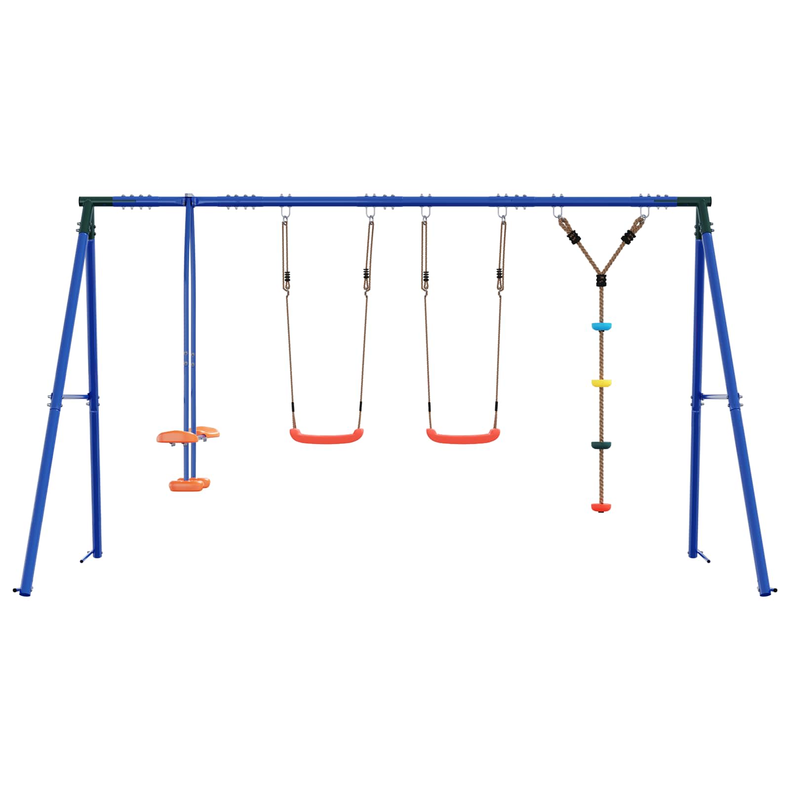 Outdoor Schaukelset Mehrfarbig 330 x 185 x 185 cm Stahl und PE