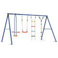 Outdoor Schaukelset Mehrfarbig 330 x 185 x 185 cm Stahl und PE