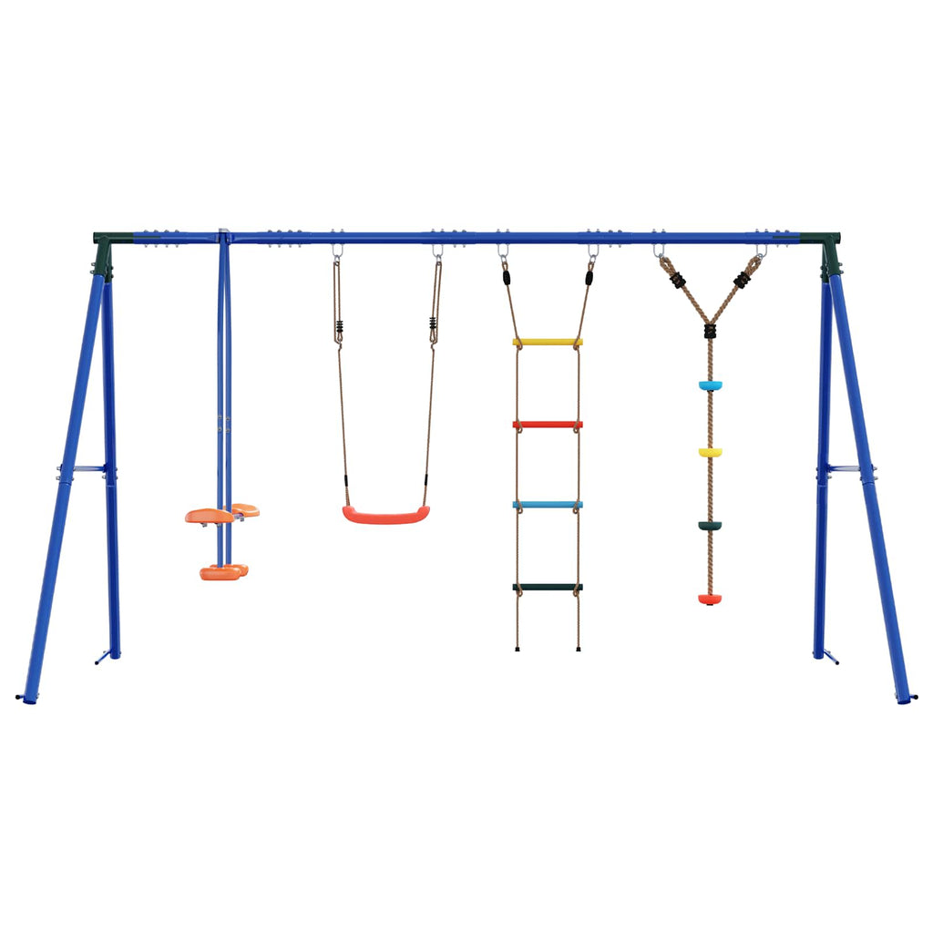 Outdoor Schaukelset Mehrfarbig 330 x 185 x 185 cm Stahl und PE