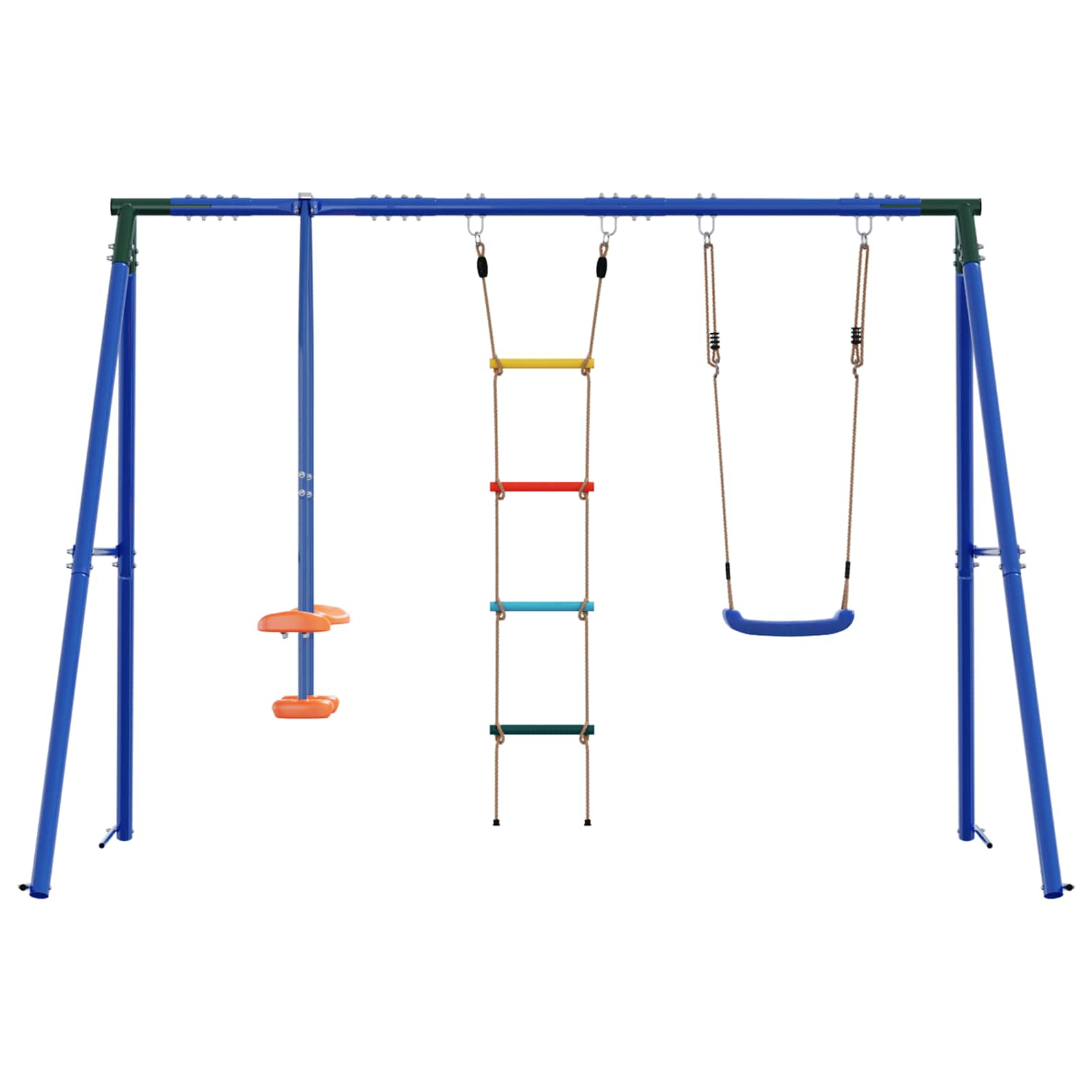 Outdoor Schaukelset Mehrfarbig 263 x 185 x 185 cm Stahl und PE