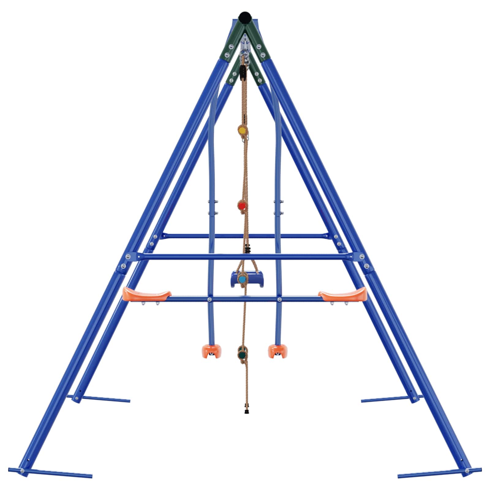 Outdoor Schaukelset Mehrfarbig 263 x 185 x 185 cm Stahl und PE