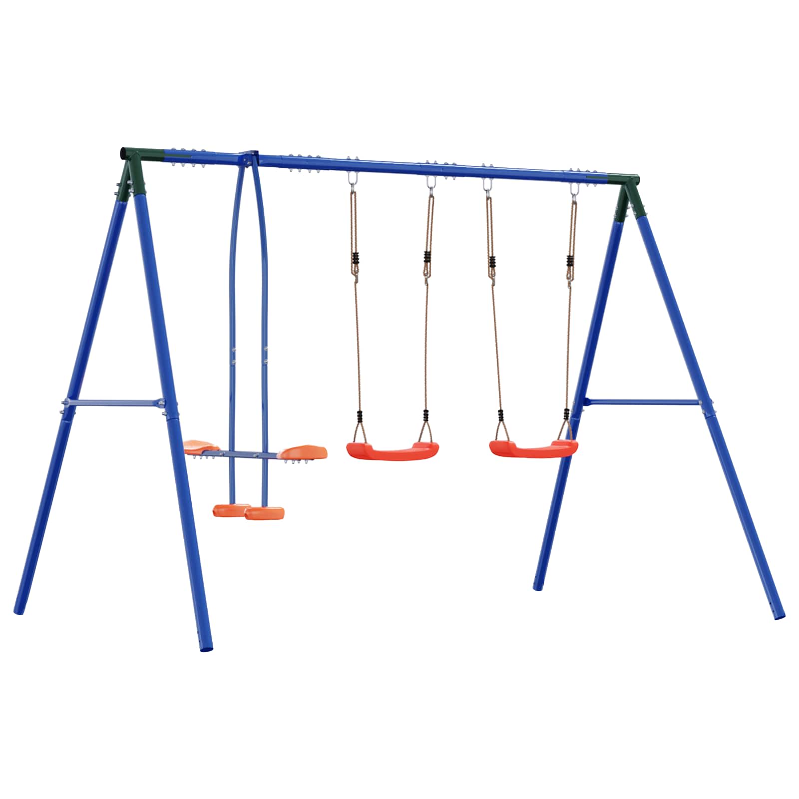 Outdoor Schaukelset Mehrfarbig 263 x 185 x 185 cm Stahl und PE