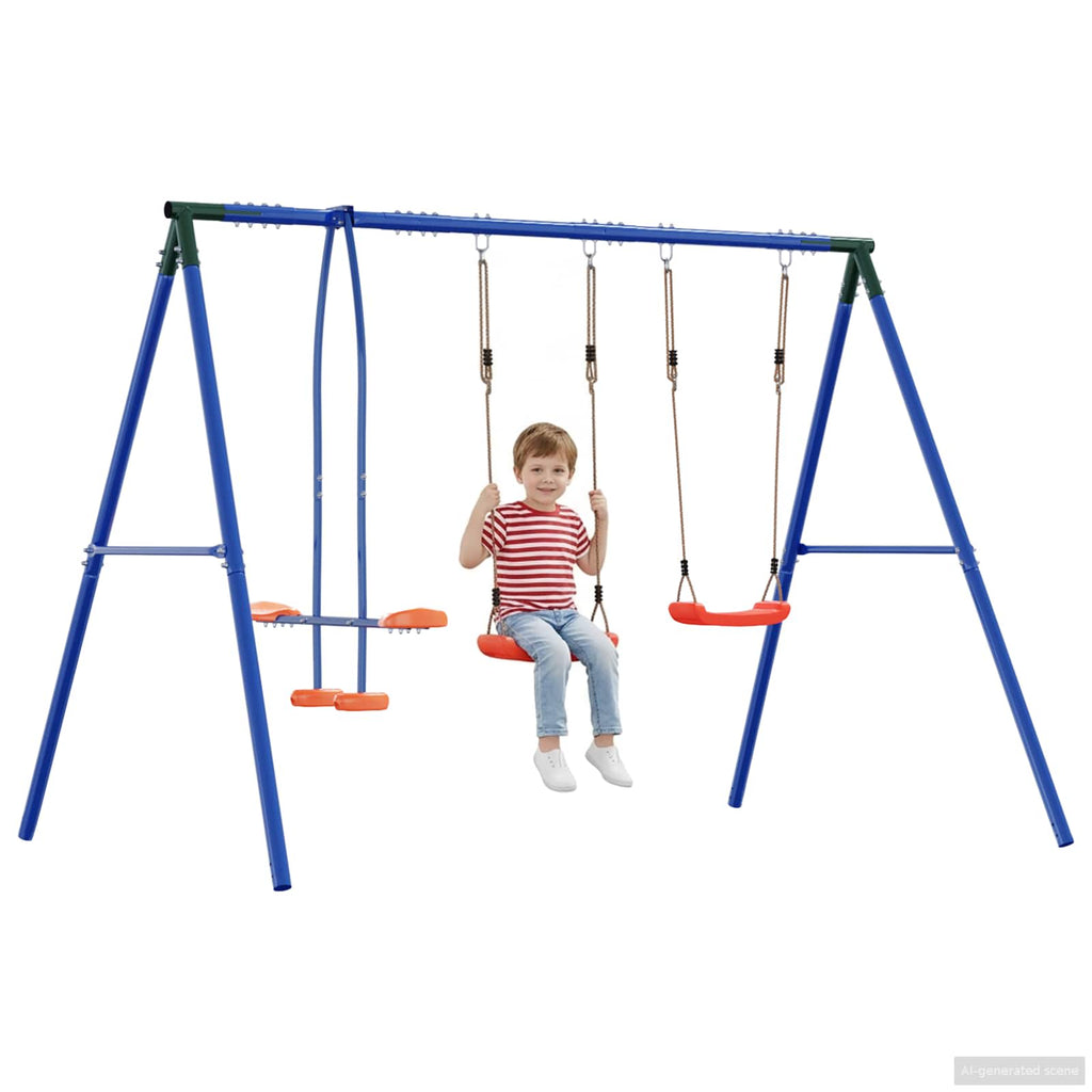 Outdoor Schaukelset Mehrfarbig 263 x 185 x 185 cm Stahl und PE