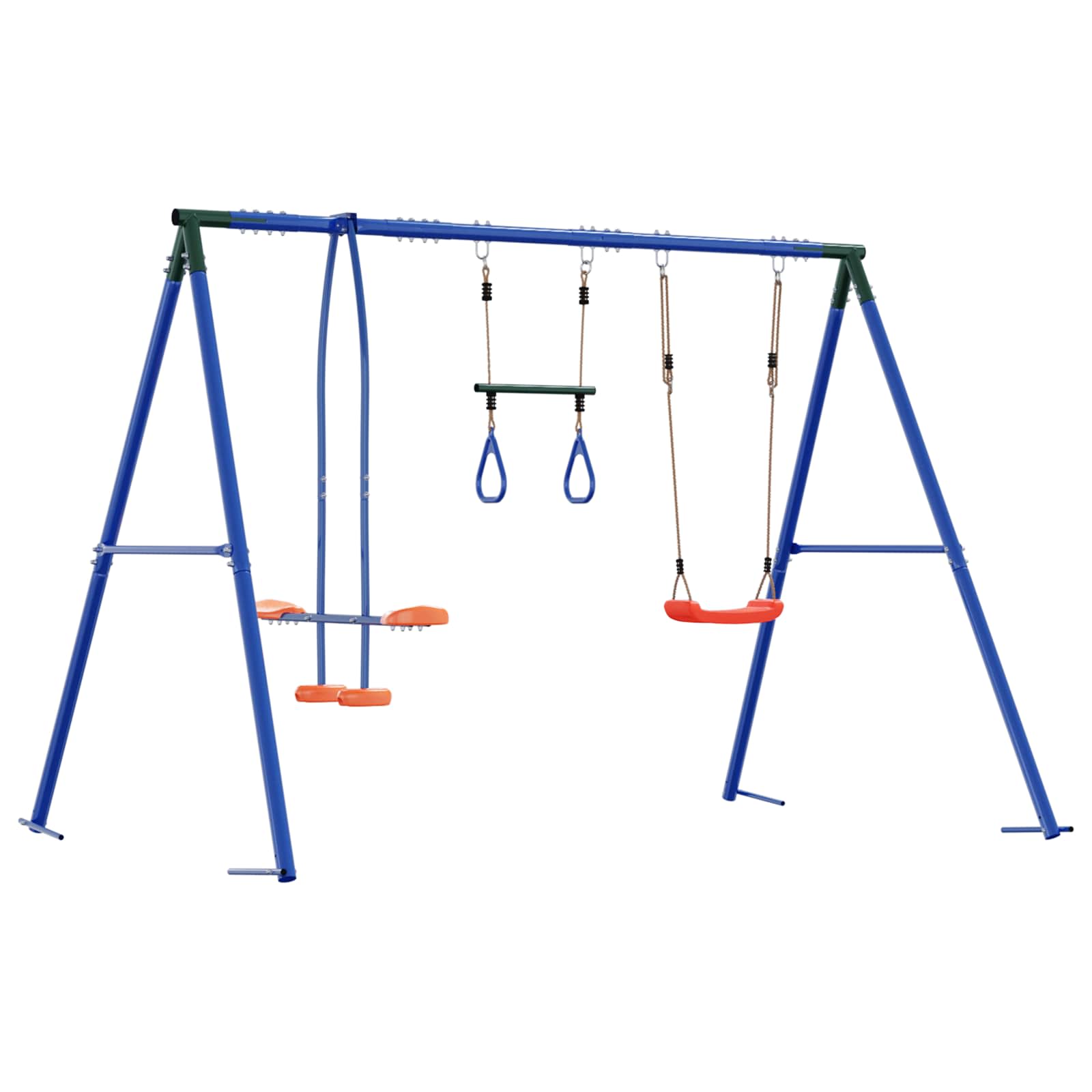 Outdoor Schaukelset Mehrfarbig 263 x 185 x 185 cm Stahl und PE