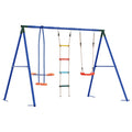 Outdoor Schaukelset Mehrfarbig 263 x 185 x 185 cm Stahl und PE