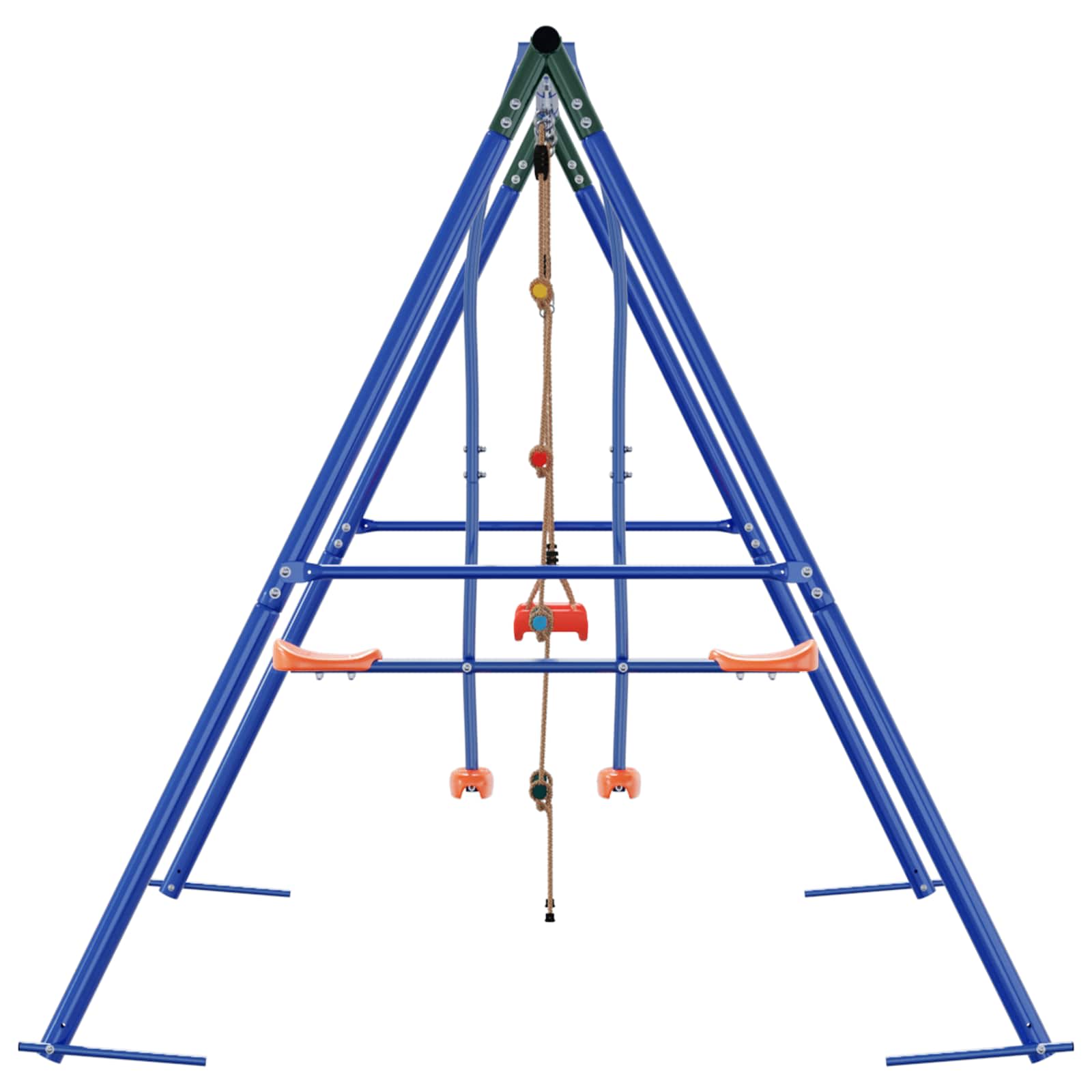 Outdoor Schaukelset Mehrfarbig 263 x 185 x 185 cm Stahl und PE