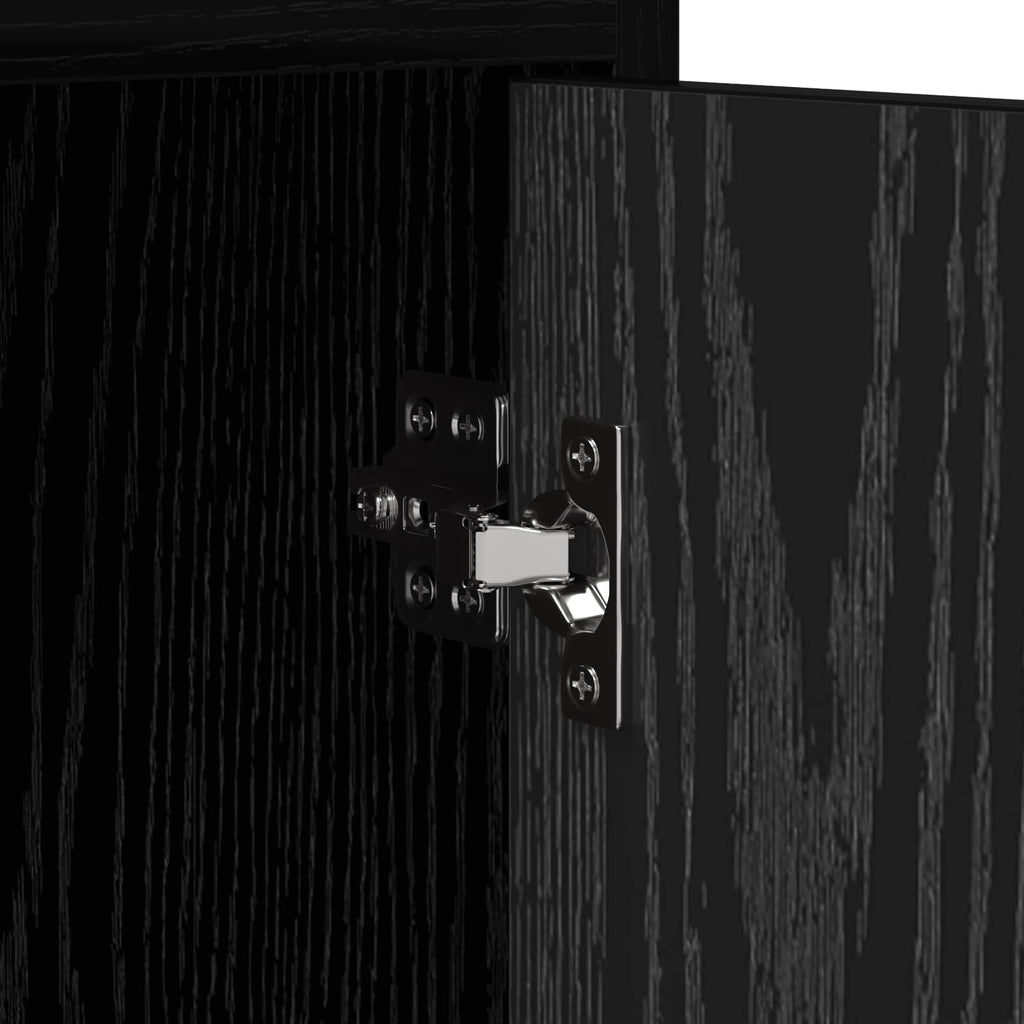 Sideboard Schwarze Eiche 40 x 36 x 80 cm Holzwerkstoff