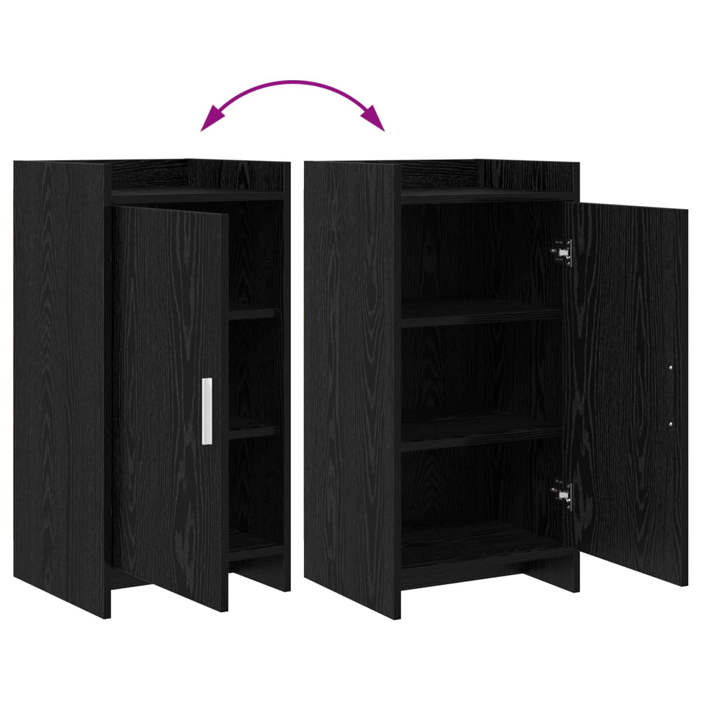 Sideboard Schwarze Eiche 40 x 36 x 80 cm Holzwerkstoff