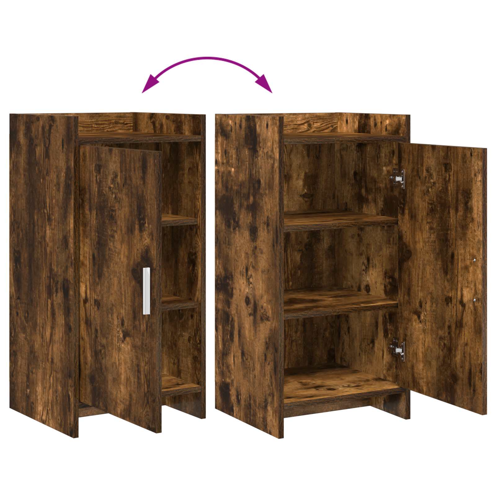 Sideboard Geräucherte Eiche 40 x 36 x 80 cm Holzwerkstoff