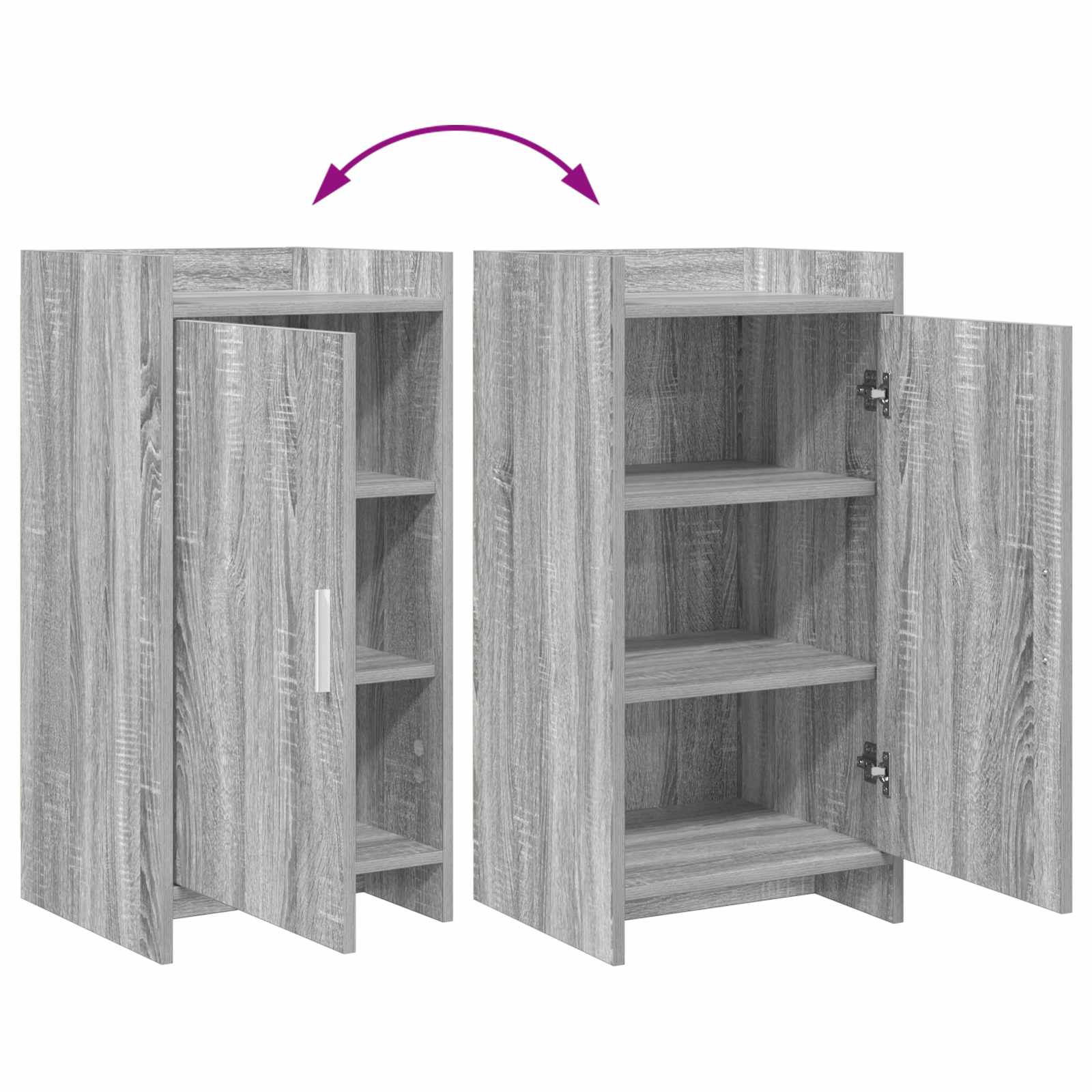 Sideboard Grau Sonoma 40 x 36 x 80 cm Holzwerkstoff