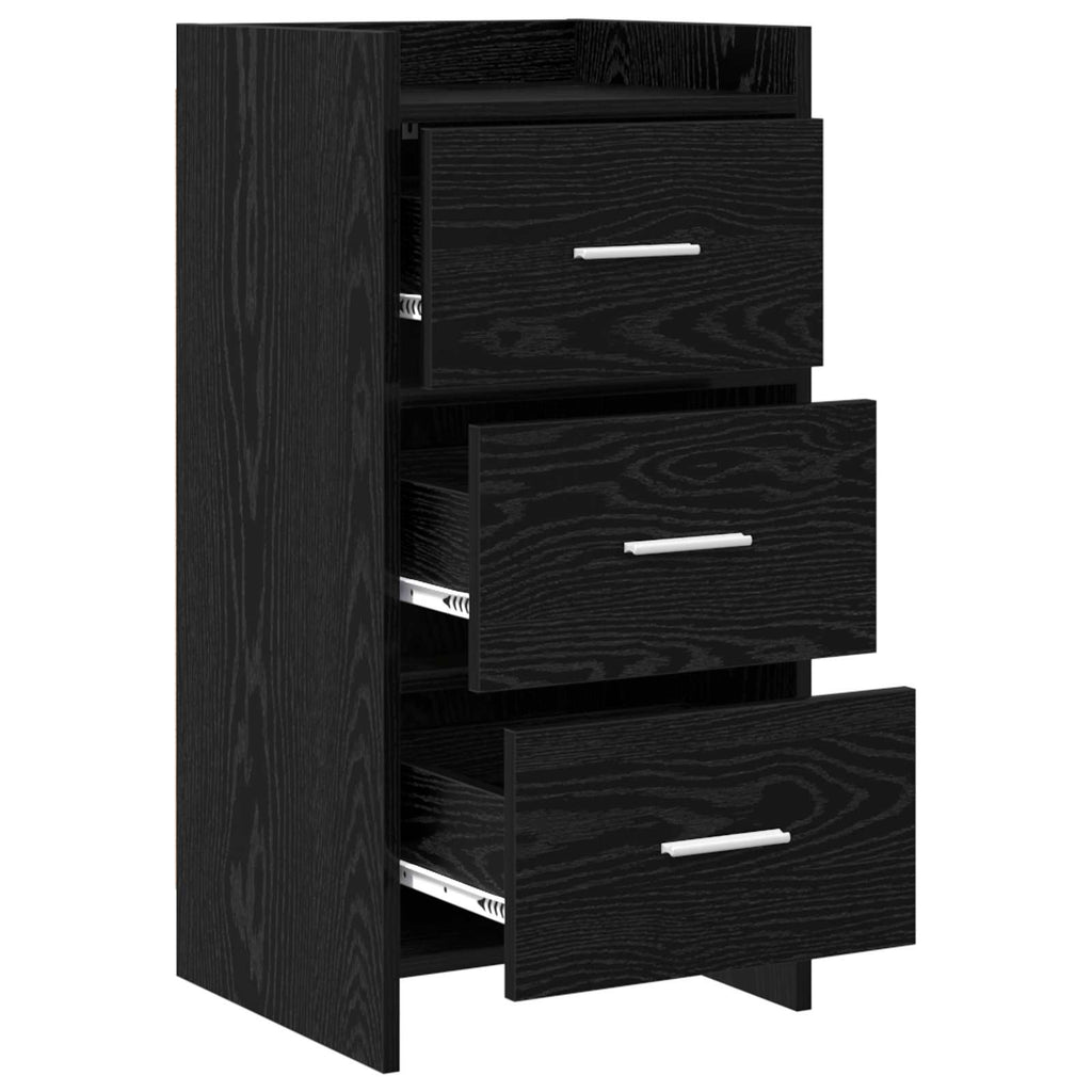 Sideboard Schwarze Eiche 40 x 36 x 80 cm Holzwerkstoff