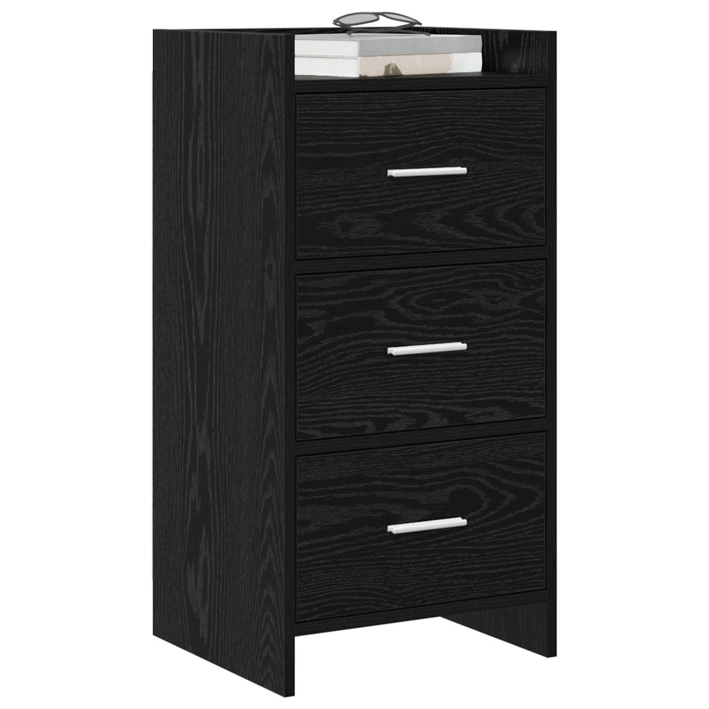 Sideboard Schwarze Eiche 40 x 36 x 80 cm Holzwerkstoff