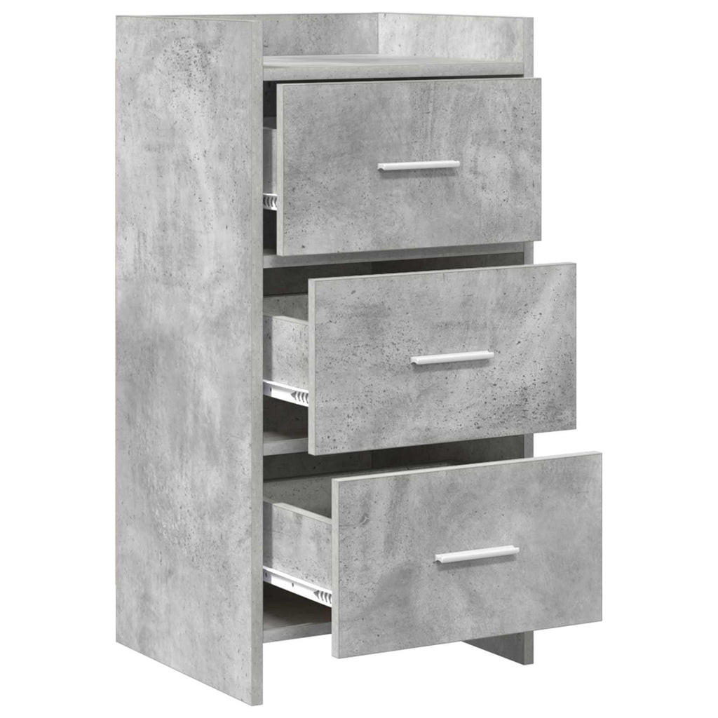 Sideboard Betongrau 40 x 36 x 80 cm Holzwerkstoff