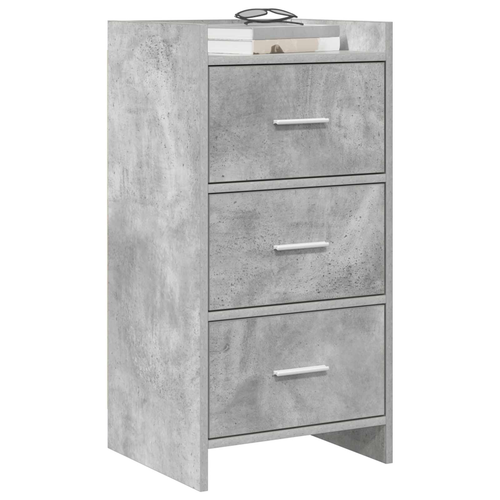 Sideboard Betongrau 40 x 36 x 80 cm Holzwerkstoff