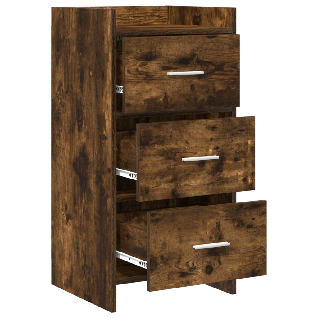 Sideboard Geräucherte Eiche 40 x 36 x 80 cm Holzwerkstoff